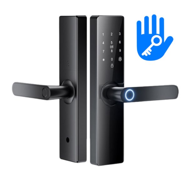 Elektroniczna klamka TTLock Bluetooth NEXO z czytnikiem linii papilarnych, panelem dotykowym, klawiaturą PIN i Bluetooth
