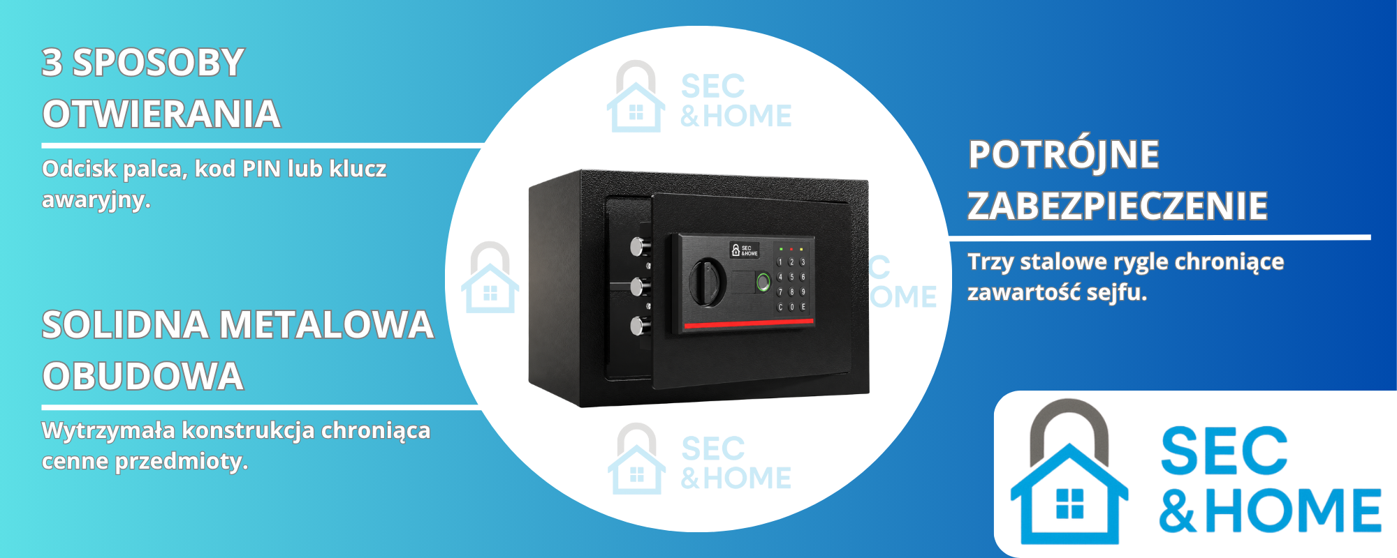 Sejf elektroniczny FORTIS 21L SEC & HOME